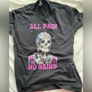 ALL PAIN NO GAINS Classic T Shirt Large